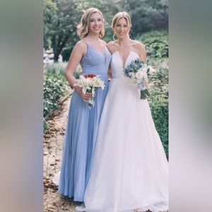 Azazie Adrianne Dusty Blue Bridesmaids Dress